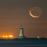 Photography - Shooting the Crescent Moon at Angel's Gate Lighthouse